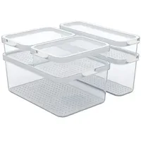 Rotho Kühlschrankorganizer-Set Cauma Transparent 5-teilig