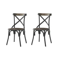 Möbel Kraft Stuhl grau 2er Set