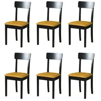 Möbel Kraft Esszimmerstuhl schwarz 6er Set