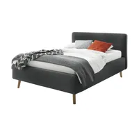 Deinbett Polsterbett ¦ schwarz ¦ Maße (cm): B: 141