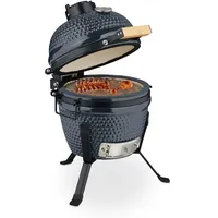 Relaxdays Kamado Grill Ø 32 cm grau