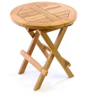 VCM Beistelltisch Blumen Hocker Tisch klappbar Teak