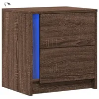 VidaXL Nachtschrank mit LED-Leuchten 43 x 34 x 45