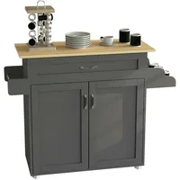 VCM Servierwagen Pastano ca. 114x89 cm Anthr./Eiche