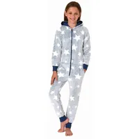 Normann Schlafanzug Jumpsuit Overall in Sterneoptik aus kuschelig warmen