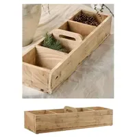 Ib laursen Holz-Kiste mit Fächern und Quergriff Unika in