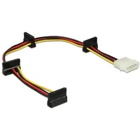 DeLock Molex 4-Pin Stecker > 4x SATA 15-Pin Buchse