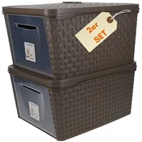 GarPet Aufbewahrungsbox 2-tlg. braun