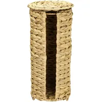 HMF 37255 Toilettenpapier Aufbewahrung geflochten aus Wasserhyazinthe, Klopapierhalter stehend,