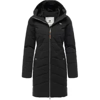 Ragwear fRagwear Damen, Langer Wintermantel warmer Steppmantel mit Kapuze