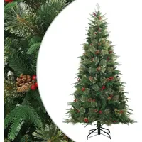 VidaXL Künstlicher klappbarer Weihnachtsbaum Grün 210 cm