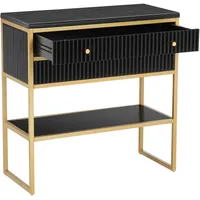 LEONIQUE Fleuriss 80 x 80 x 35 cm schwarz