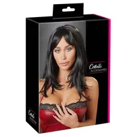 Cottelli ACCESSOIRES Perücke, schwarz, lang, schwarz
