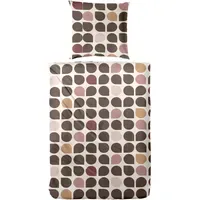 Primera Mako-Satin Tropfen Braun 155 x 220 cm +