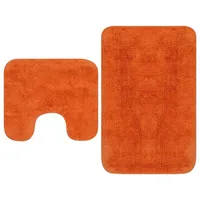VidaXL Badematten-Set 2-tlg. Stoff Orange