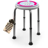 BigDean Duschhocker 360 drehbar belastbar bis 136 kg höhenverstellbar