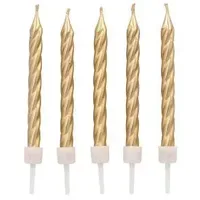 Papstar Geburtstagskerzen auf Halter 6 cm 120 St. gold