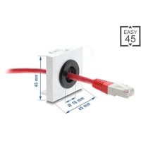 DeLock Easy 45 Kabeldurchführung rund O weiß schwarz