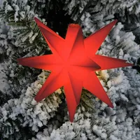 Gravidus 3D LED Stern Weihnachtsstern Adventsstern rot 12 cm