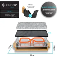 Kesser Raclette-Grill mit Naturgrillstein 8 Personen schwarz
