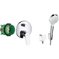 Hansgrohe Focus Badarmaturen Unterputz Set, Brause + Wanne +