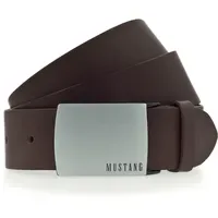 Mustang Koppelgürtel Leder 4 cm Braun 100