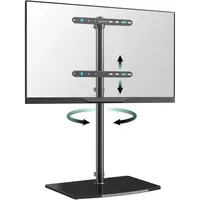 ONKRON TS5065-B TV-Ständer 76-152 cm Schwarz Glas/Metall/Stahl