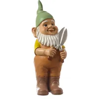 MARELIDA Gartenzwerg mit Gartenschere Gartenfigur H: 29cm in bunt