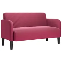 VidaXL Zweisitzer-Sofa Weinrot 109 cm Samt