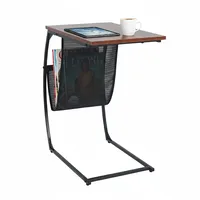 Relaxdays Beistelltisch mit Zeitungsablage, HxBxT: 64x51x35 cm, MDF, Metall,