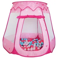 Relaxdays Bällebad mit 100 Bällen, Rosa