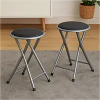 Hti-Living Faltbarer Hocker Kunstleder 30 x 38 x 38
