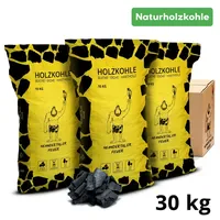 Neandertaler feuer Grillkohle 30 kg Buche schwarz