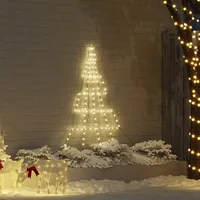 VidaXL LED Weihnachtsbaum mit Erdspießen Warmes Weiß 182 cm