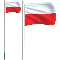 VidaXL Flagge Polens mit Mast 6,23 m Aluminium