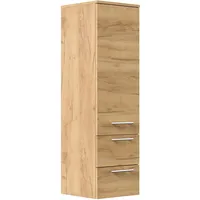 Posseik Hochschrank mit Glaseinlagen 120 Eiche Gold