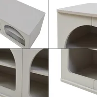 [en.casa] Fernsehtisch Trorhun 140x38x48 cm Grau