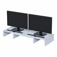 Relaxdays Monitorständer, 2 Monitore, ausziehbare Segmente, Breite 74-105 cm,