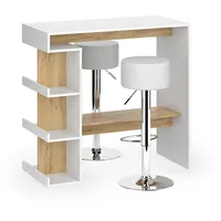 Vicco Bartisch-Set, Weiß, Holzwerkstoff, Rechteckig, 108x103x50 cm