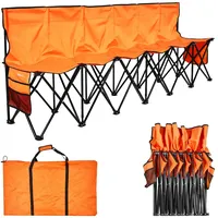 Vevor Campingbank Tragbare Mannschaftsbank Orange
