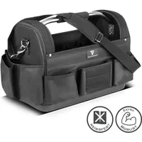 STAHLWERK Werkzeugtasche mit 11 Außentaschen 10 Innentaschen Installateur Tasche