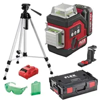 Flex 360° Kreuzlinien-Laser mit Empfängermodus ALC 3/360-G/R 10.8 Akku/Ladegerät/Stativ