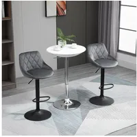 Homcom Barhocker 2er Set Höhenverstellbar Drehbar Barstühle mit Samtoptik