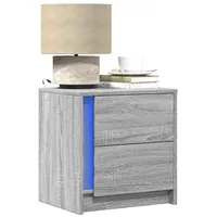 VidaXL Nachttisch mit Led-Leuchten 2 Stk. 0 x 0