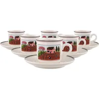 Villeroy & Boch Kaffeetasse mit Untertasse 0,2 l Bunt