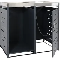 Proregal Mülltonnenbox 125 x 130 x 80 cm anthrazit