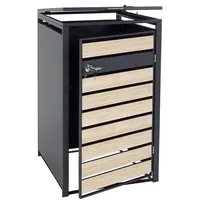 Proregal Mülltonnenbox 117 x 68 x 80 cm hellbraun