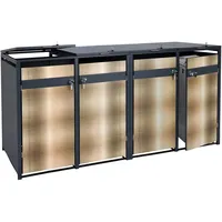 Proregal Mülltonnenbox 117 x 264 x 80 cm gold