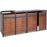 Proregal Mülltonnenbox 117 x 264 x 80 cm braun