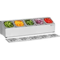 Royal Catering GN Aufsatzbord inkl. 5 GN 1/6 Behälter